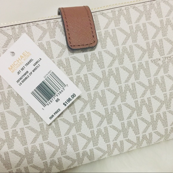 Michael Kors Vanilla Double Zip Wallet Wristlet - Picture 6 of 8